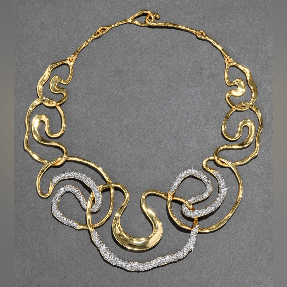 ALEXIS BITTAR • Solanales Gold Crystal Intertwined Statement Necklace